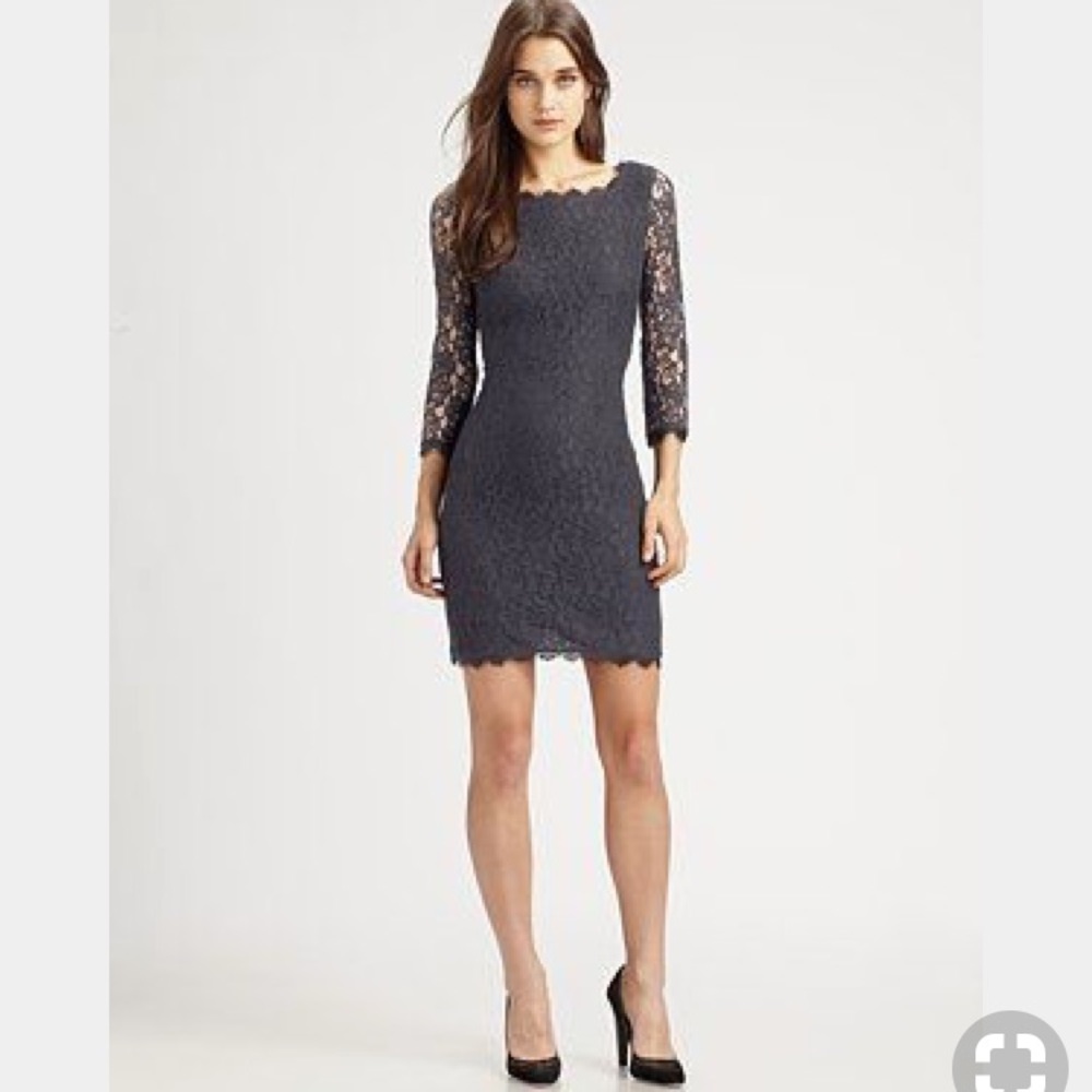 Diane Von Furstenberg Dvf Purple/gray Zarita Dress